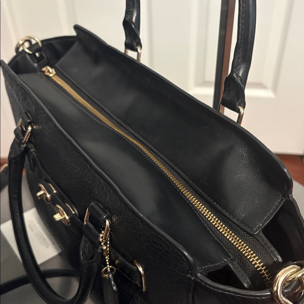 COACH Blake Pebbled Leather Large Carry All Tote Crossbody Bag - Picture 7 of 12